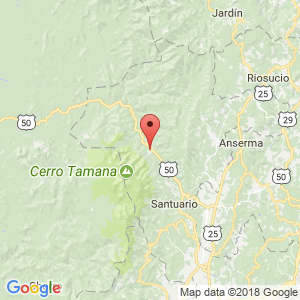 Localización de Pueblo Rico en Risaralda