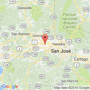 Localización de San Antonio en Alajuela