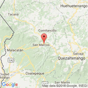 Localización de San Pedro Sacatepéquez en San Marcos