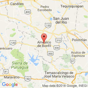 Localización de Amealco de Bonfil en Querétaro
