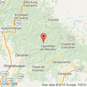 Localización de Camocuautla en Puebla