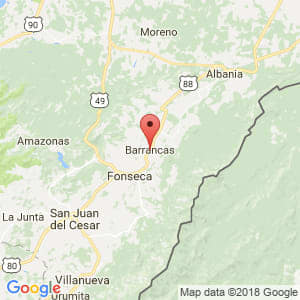 Localización de Barrancas en La Guajira