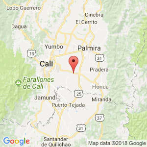 Localización de Villagorgona en Valle del Cauca