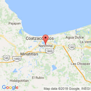Localización de Nanchital de Lázaro Cárdenas del Río en Veracruz de Ignacio de la Llave