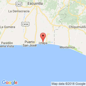 Localización de Puerto Iztapa en Escuintla