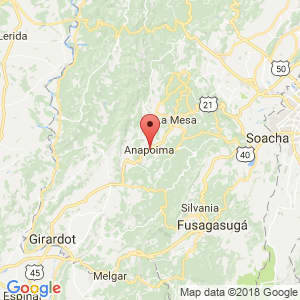 Localización de Anapoima en Cundinamarca