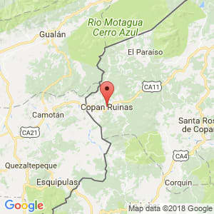 Localización de Copán en Copán