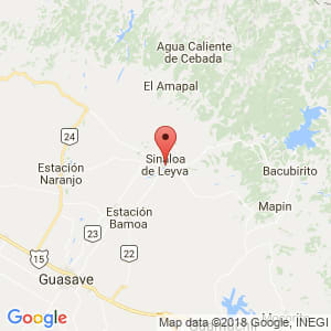 Localización de Sinaloa en Sinaloa