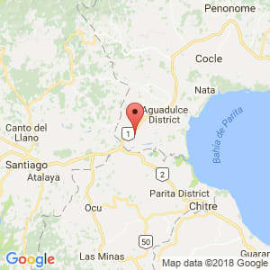 Localización de El Roble en Coclé