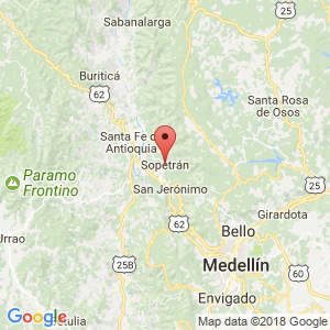 Localización de Sopetrán en Antioquia