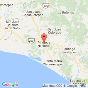 Localización de Santiago Pinotepa Nacional en Oaxaca