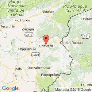 Localización de Camotán en Chiquimula