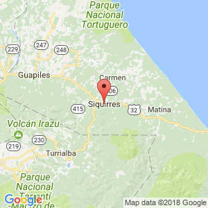 Localización de Siquirres en Limón
