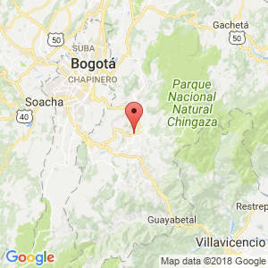 Localización de Ubaque en Cundinamarca