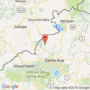 Localización de Candelaria de la Frontera en Santa Ana