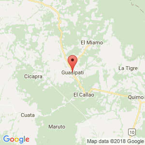 Localización de Guasipati en Bolívar