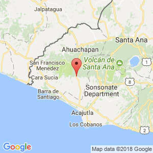 Localización de Jujutla en Ahuachapán