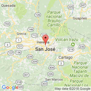 Localización de Santa Rosa en Heredia