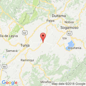 Localización de Toca en Boyacá