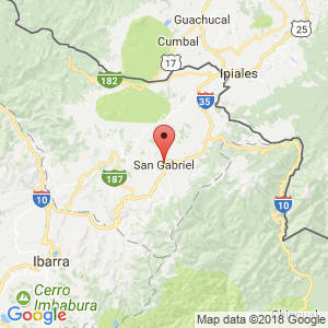 Localización de San Gabriel en Carchi