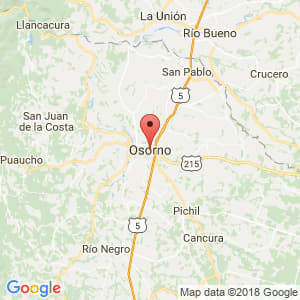 Localización de Osorno en Los Lagos