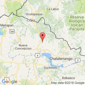 Localización de Tejutla en Chalatenango
