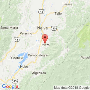 Localización de Rivera en Huila