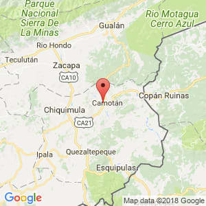 Localización de Jocotán en Chiquimula