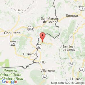 Localización de Cinco Pinos en Chinandega