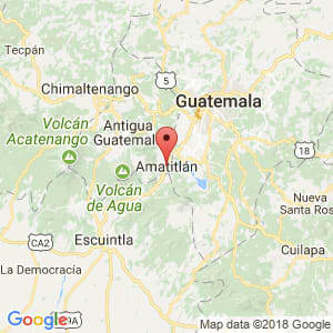 Localización de Amatitlán en Guatemala