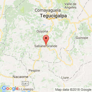 Localización de Sabanagrande en Francisco Morazán