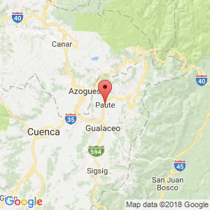 Localización de Paute en Azuay
