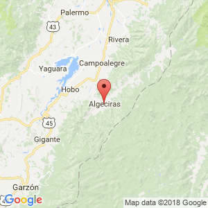 Localización de Algeciras en Huila