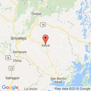 Localización de Since en Sucre