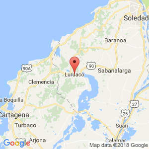 Localización de Luruaco en Atlántico