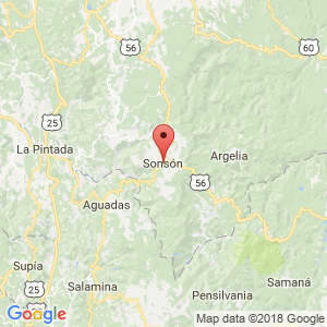 Localización de Sonsón en Antioquia