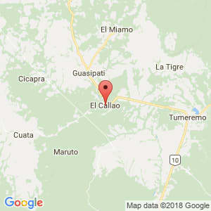 Localización de El Callao en Bolívar