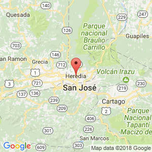 Localización de Heredia Central en Heredia