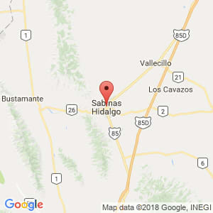 Localización de Sabinas Hidalgo en Nuevo León