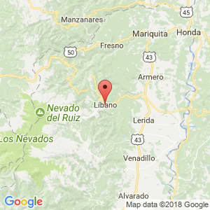 Localización de Líbano en Tolima