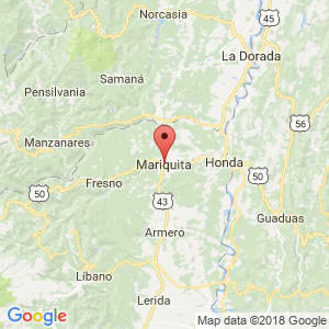 Localización de Mariquita en Tolima