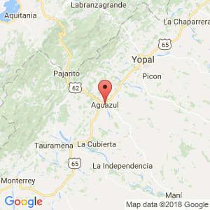 Localización de Aguazul en Casanare