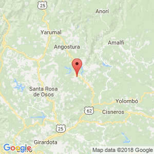 Localización de Carolina en Antioquia