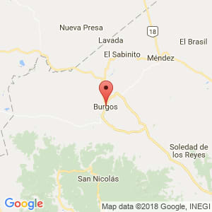 Localización de Burgos en Tamaulipas