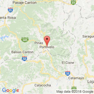 Localización de Portovelo en El Oro