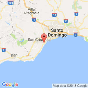 Localización de San Gregorio de Nigua en San Cristóbal