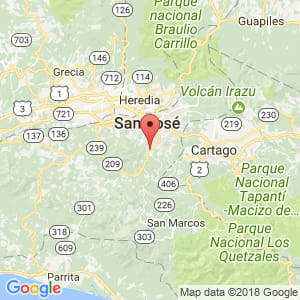 Localización de Aserrí en San José