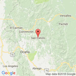 Localización de San Calixto en Norte de Santander