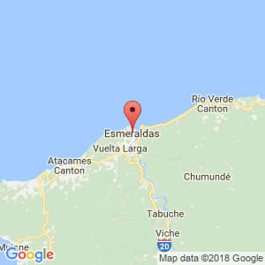 Localización de Esmeraldas en Esmeraldas