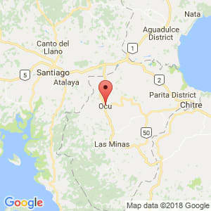 Localización de Ocú en Herrera